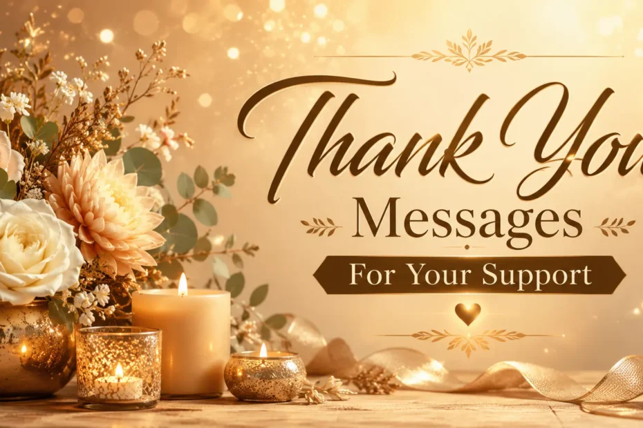 Thank You Messages For Your Support
