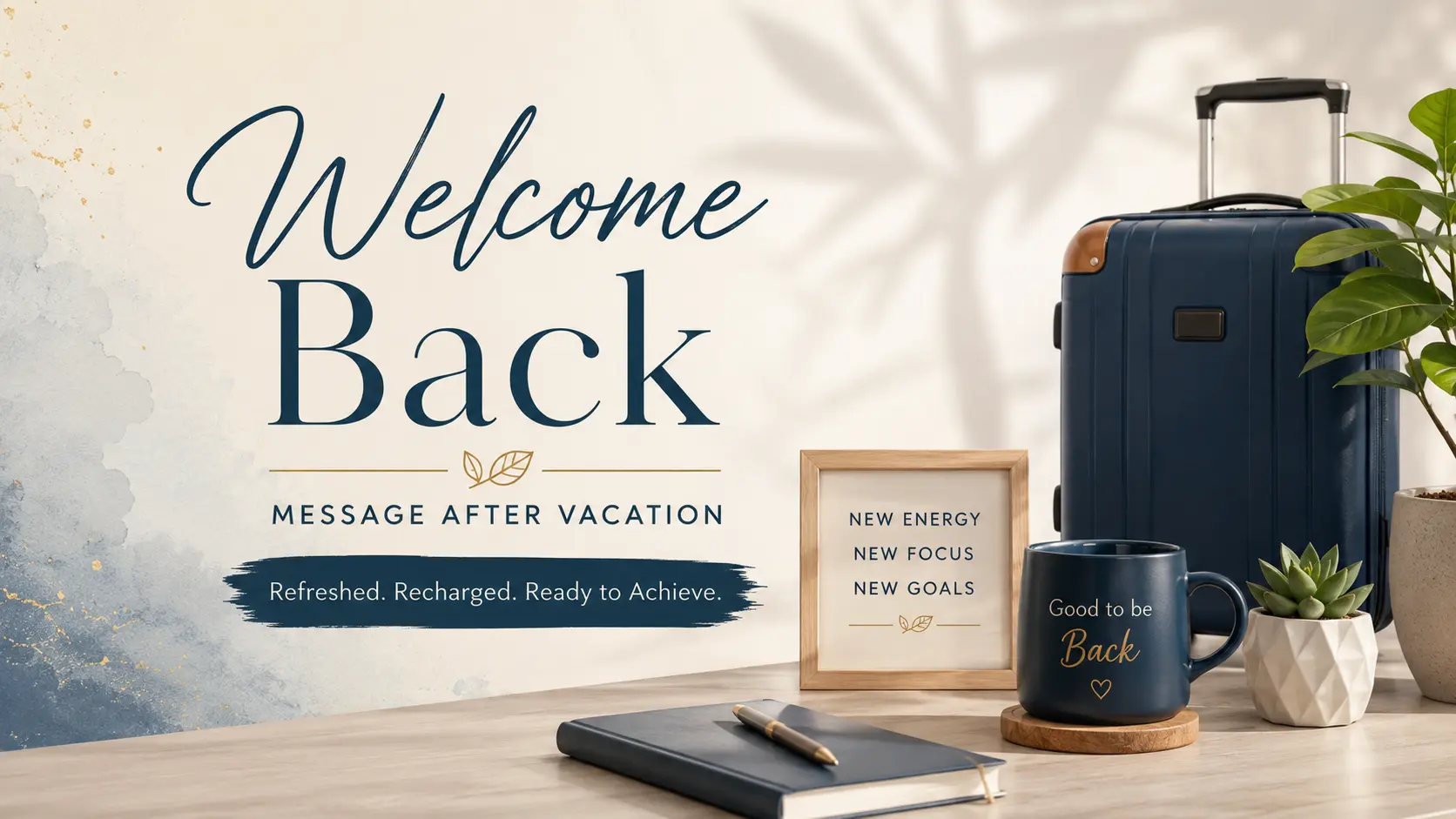 Welcome back message after vacation