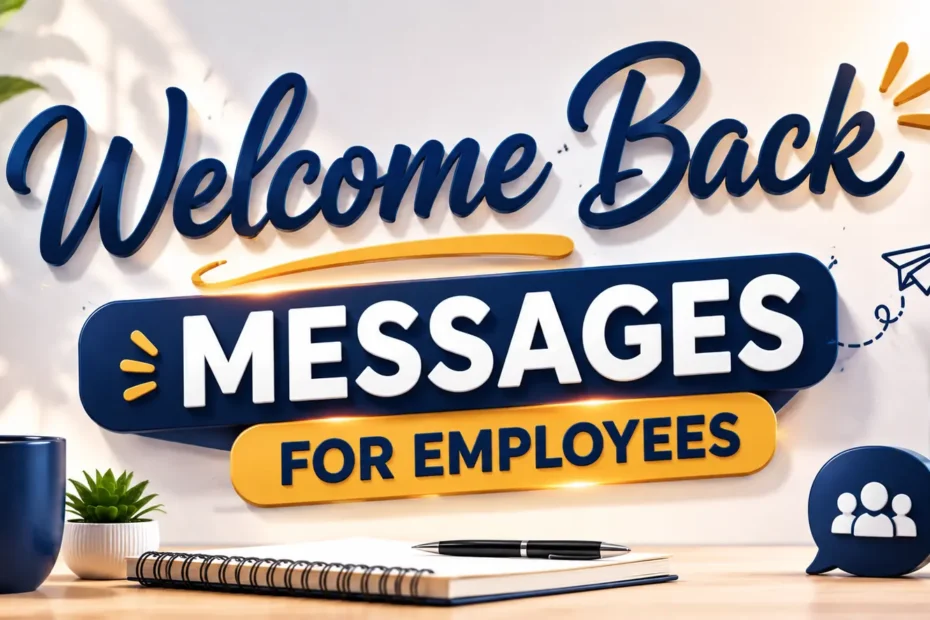 Welcome back messages for employees