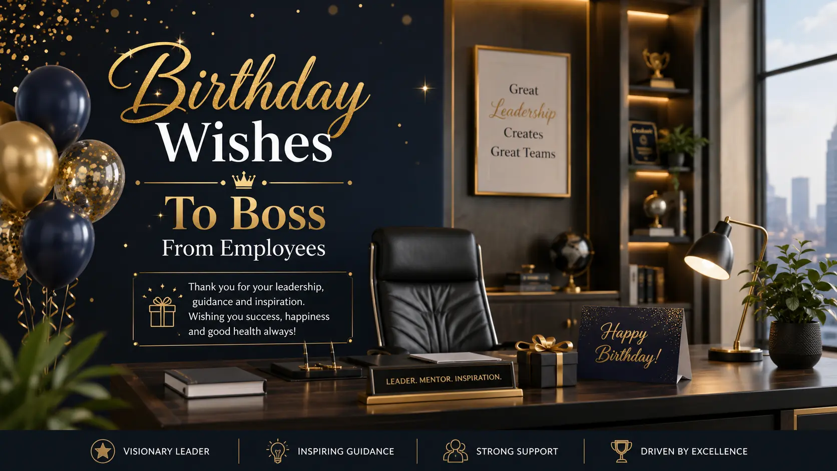 birthday wishes to boss from employees