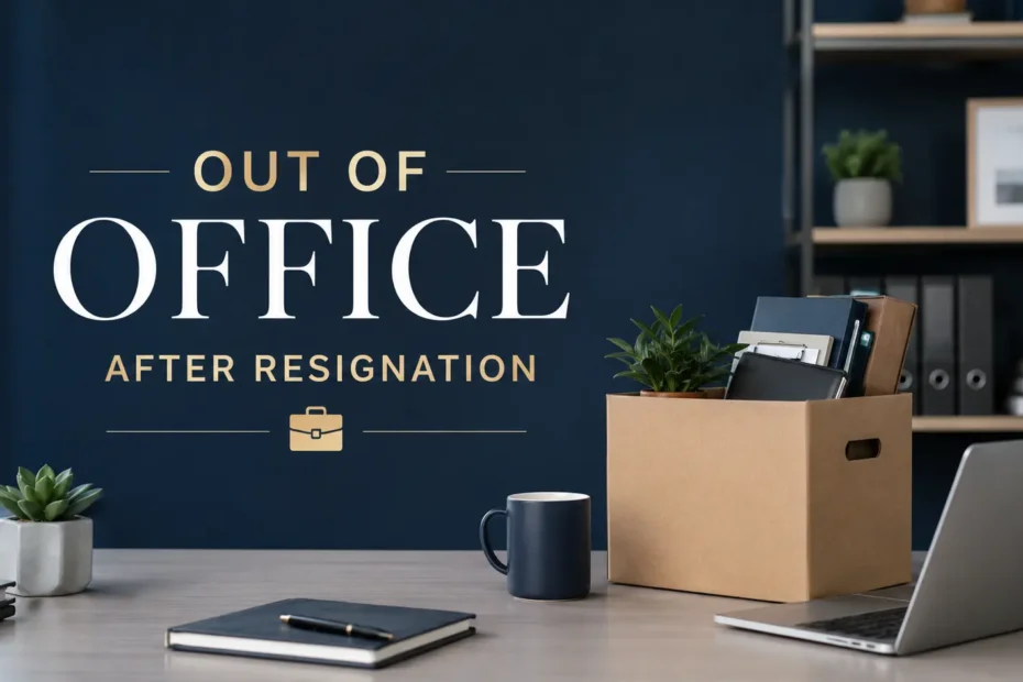 out of office message after resignation