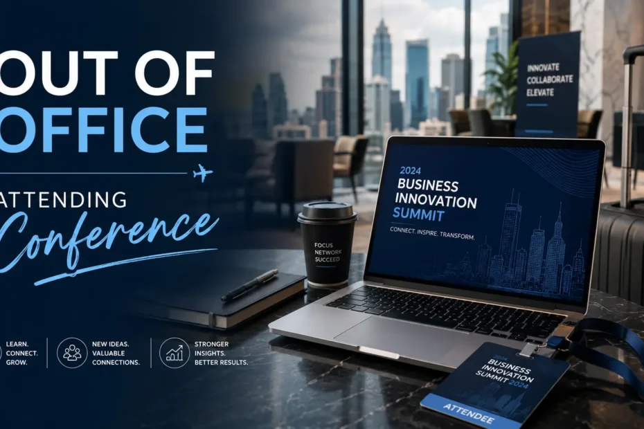out of office message attending conference