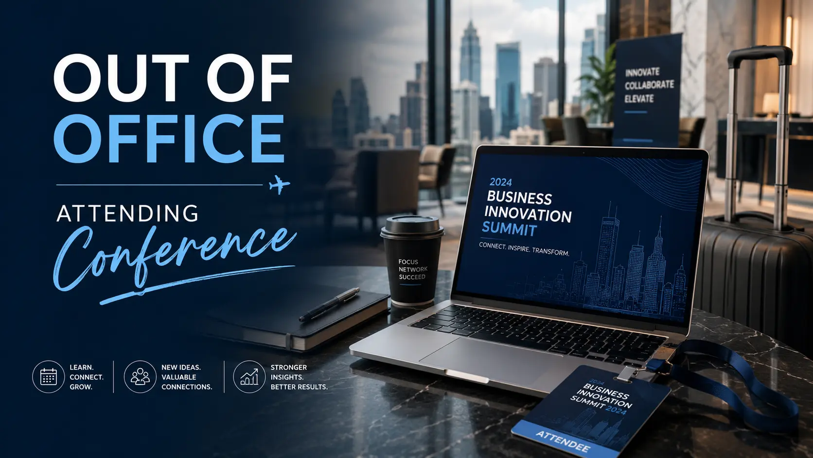 out of office message attending conference