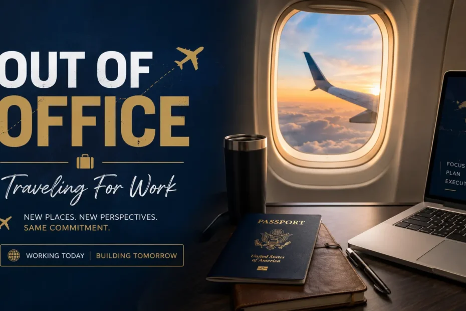 out of office message traveling for work