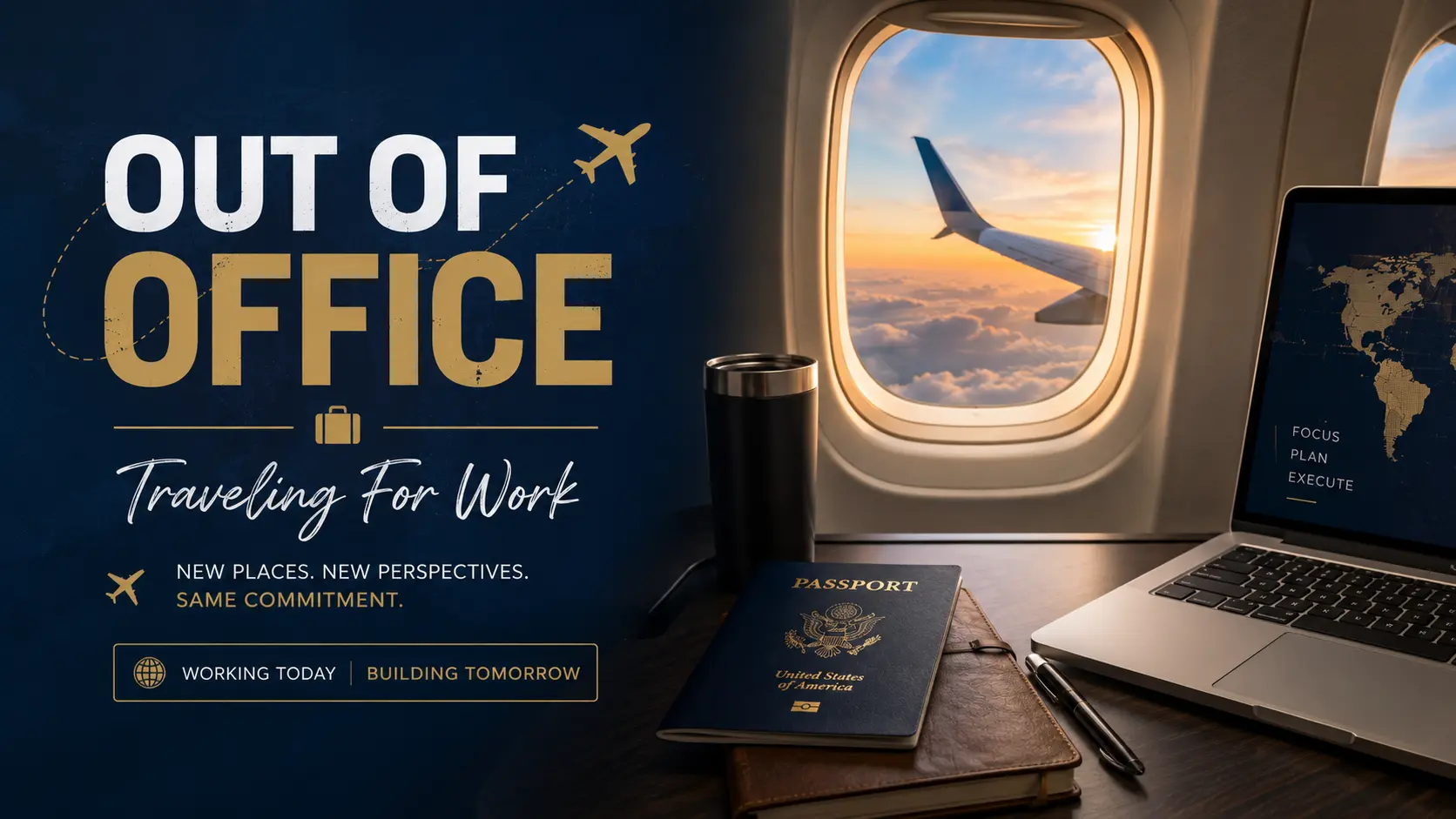 out of office message traveling for work