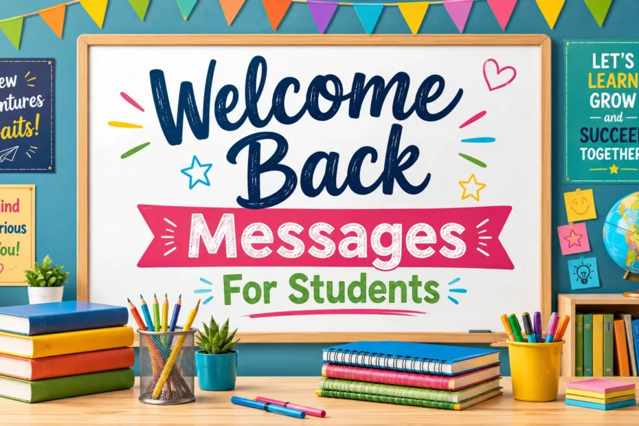 welcome back messages for students