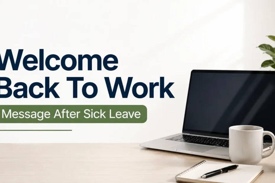 welcome back to work message after sick leave