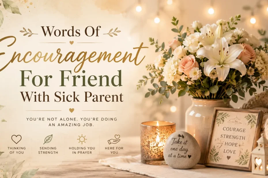 words of encouragement for friend with sick parent