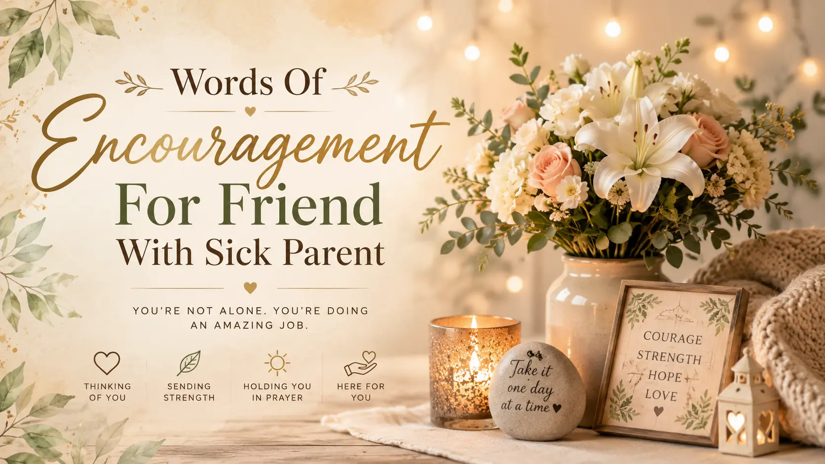 words of encouragement for friend with sick parent
