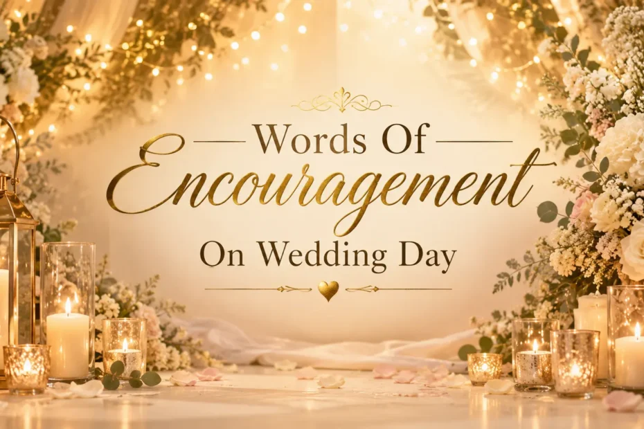 words of encouragement on wedding day