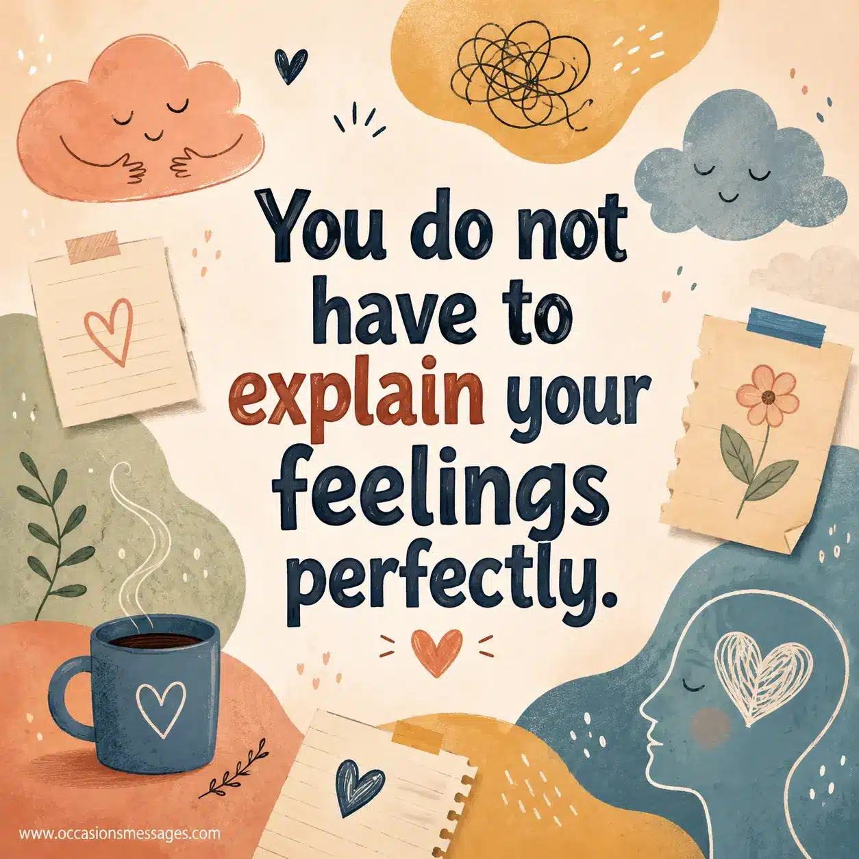 You do not have to explain your feelings perfectly.