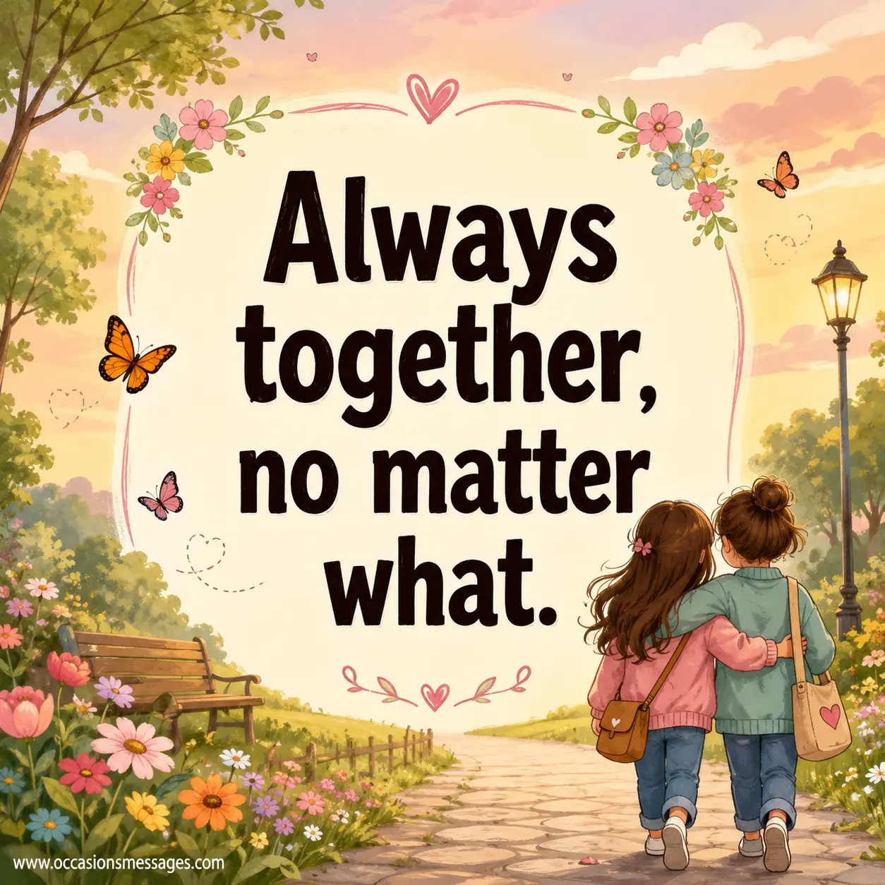 Fun cartoon friendship illustration with WiFi and password symbols celebrating inseparable best friends through a humorous friendship quote.
