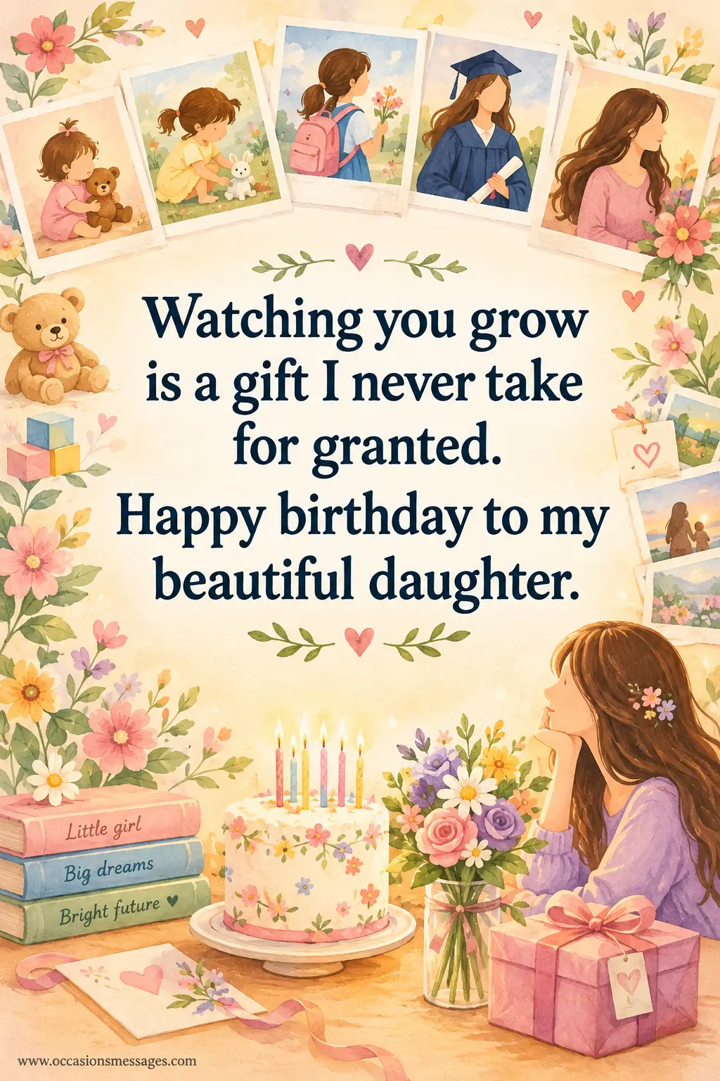 Watching you grow is a gift I never take for granted. Happy birthday to my beautiful daughter.